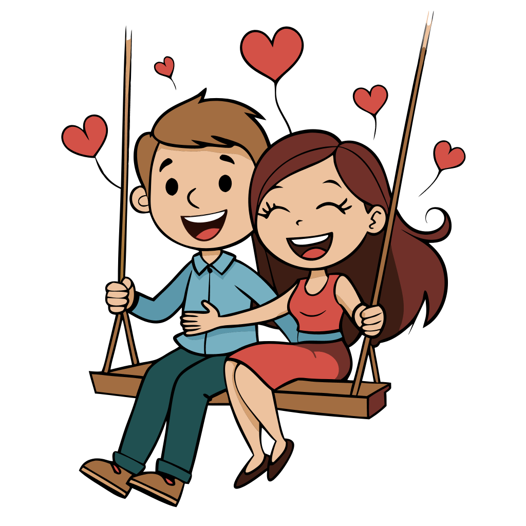 Cute and Happy Couple Clipart | Free Png, Svg, Vector