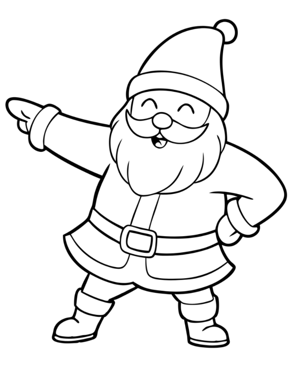 Dabbing Santa Clipart