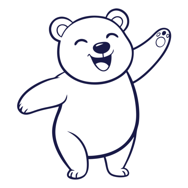 Dancing Polar Clipart Outline