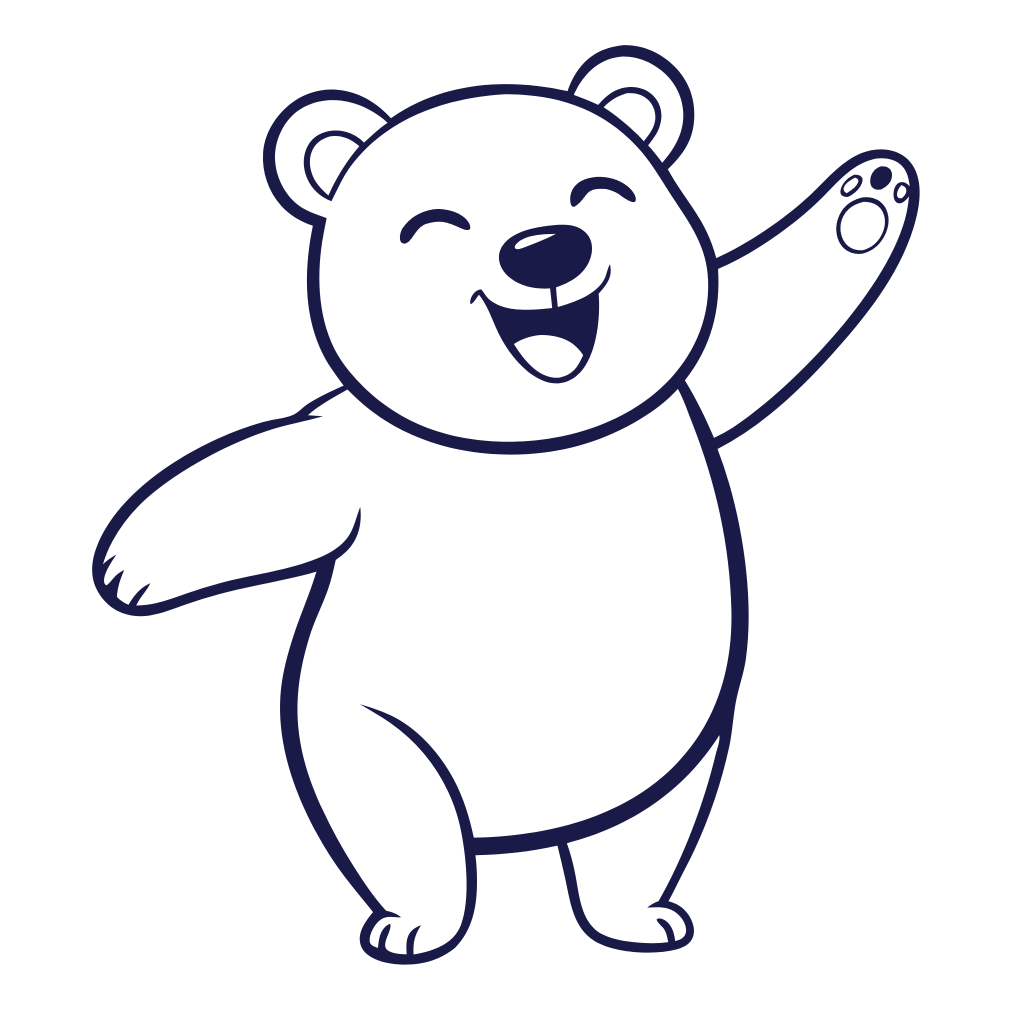 Dancing Polar Clipart Outline