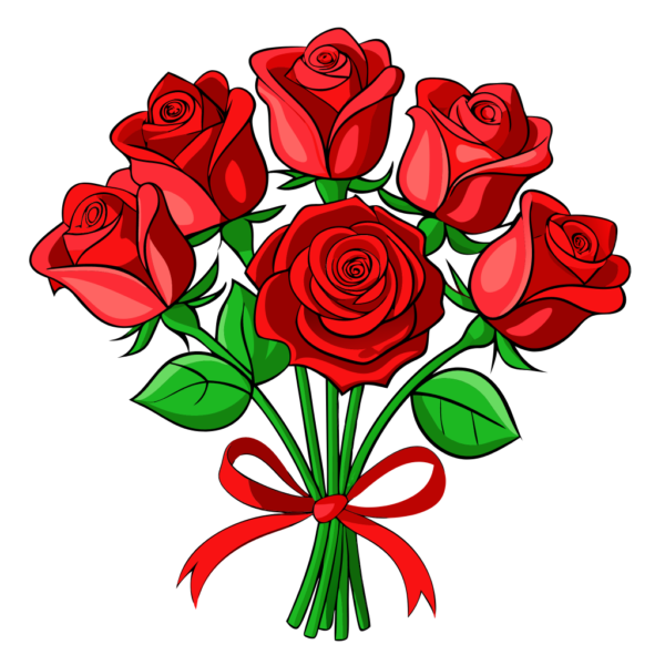 Free Red Rose Clipart