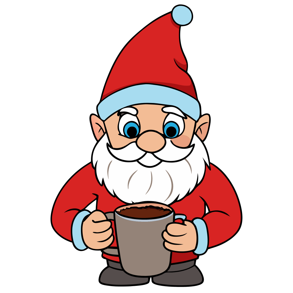 Gnome with Cocoa Mug Clipart