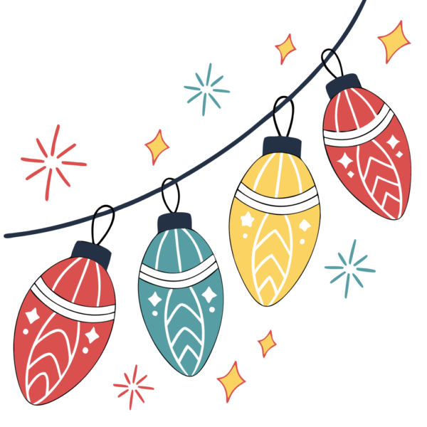 Hanging Christmas Bulbs Clipart