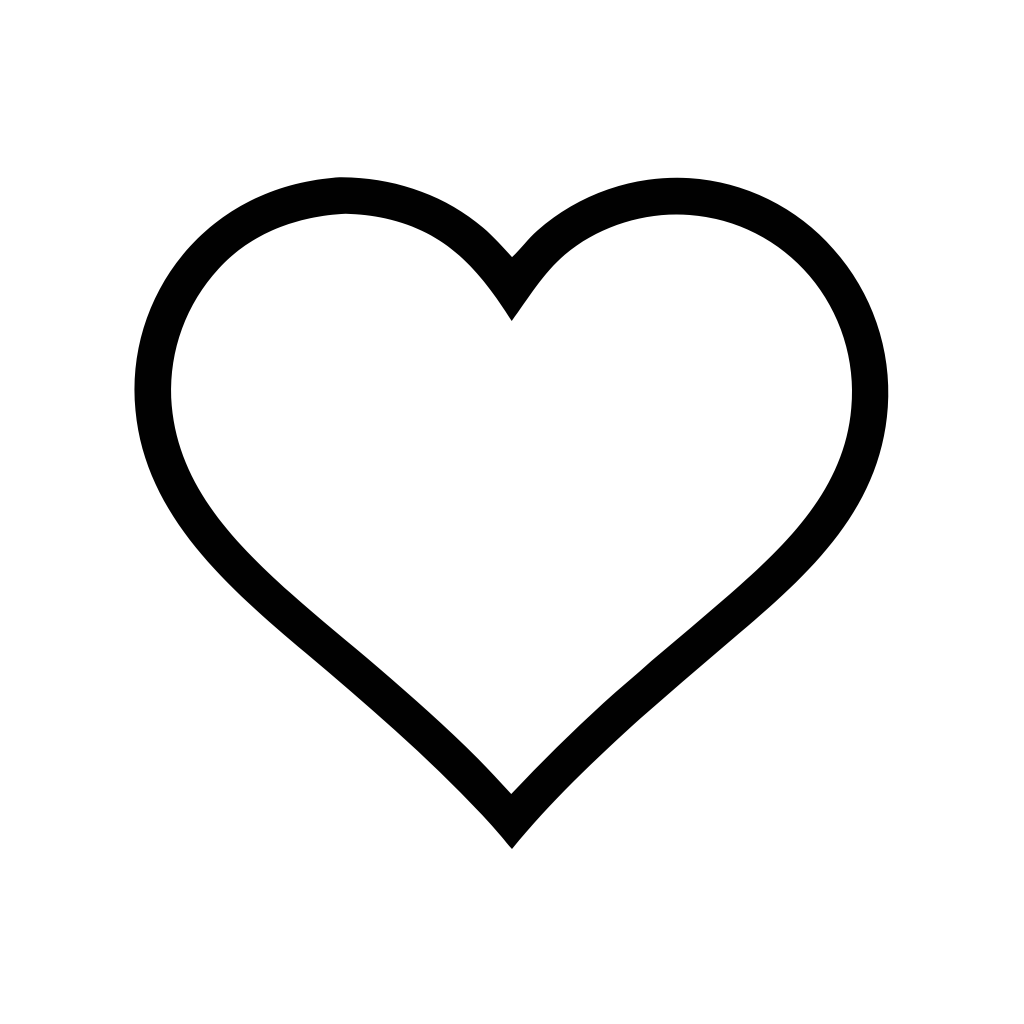 Heart Black and White Clipart