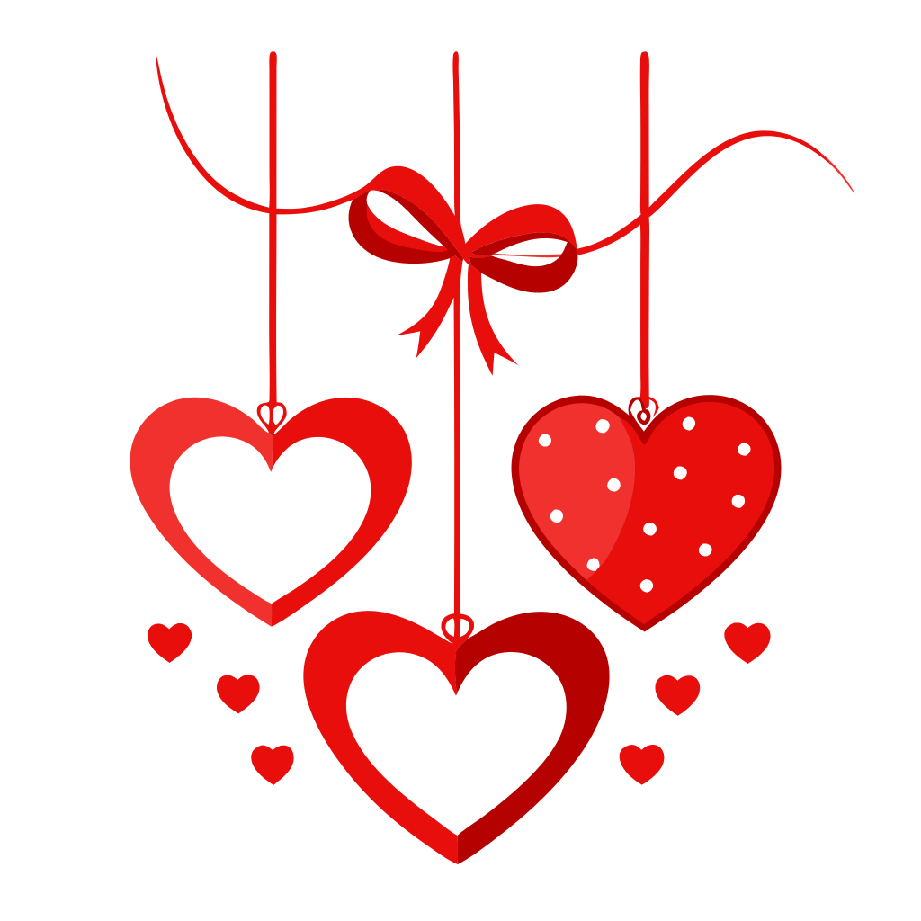 Heart Hanging Valentines Clipart