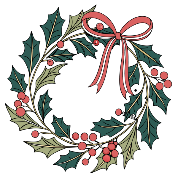 Holly Wreath Clipart