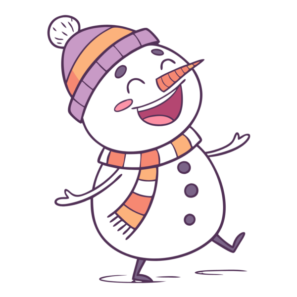 Joyful Snowman Clipart