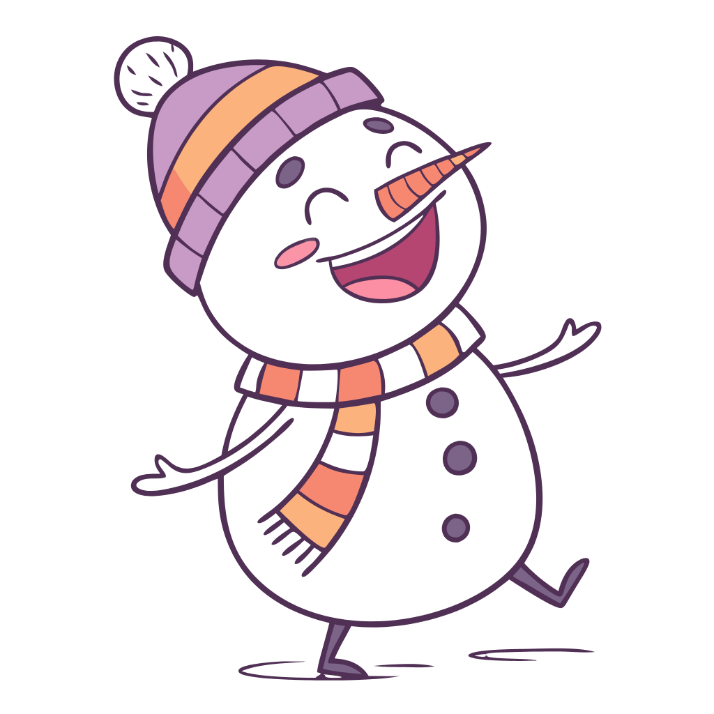 Joyful Snowman Clipart