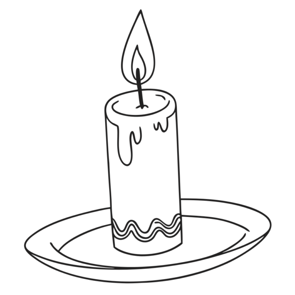 Melting Wax Candle Clipart