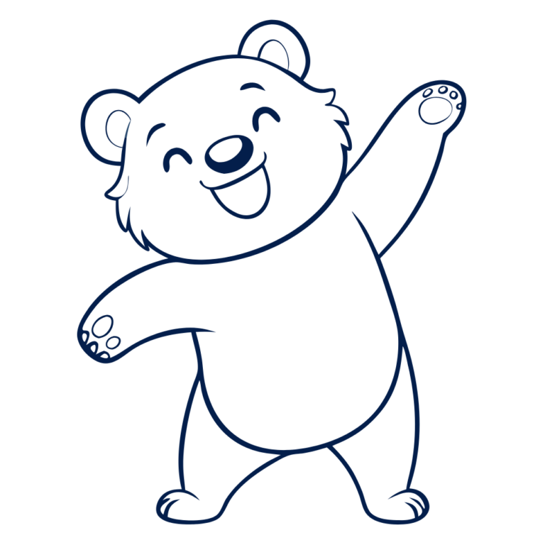 Dapping Vector Cute Polar Dapping Outline Clipart | Free Png, Svg, Vector