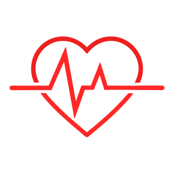 Red Heart with Pulse Clipart