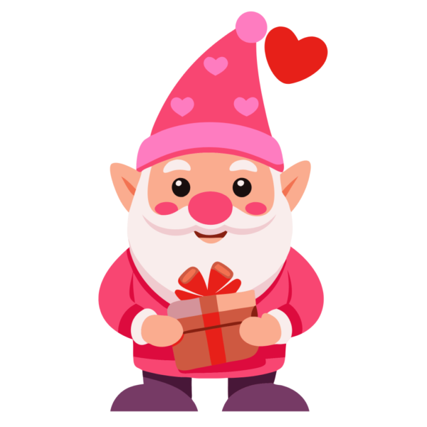 Valentine Gnome Clipart