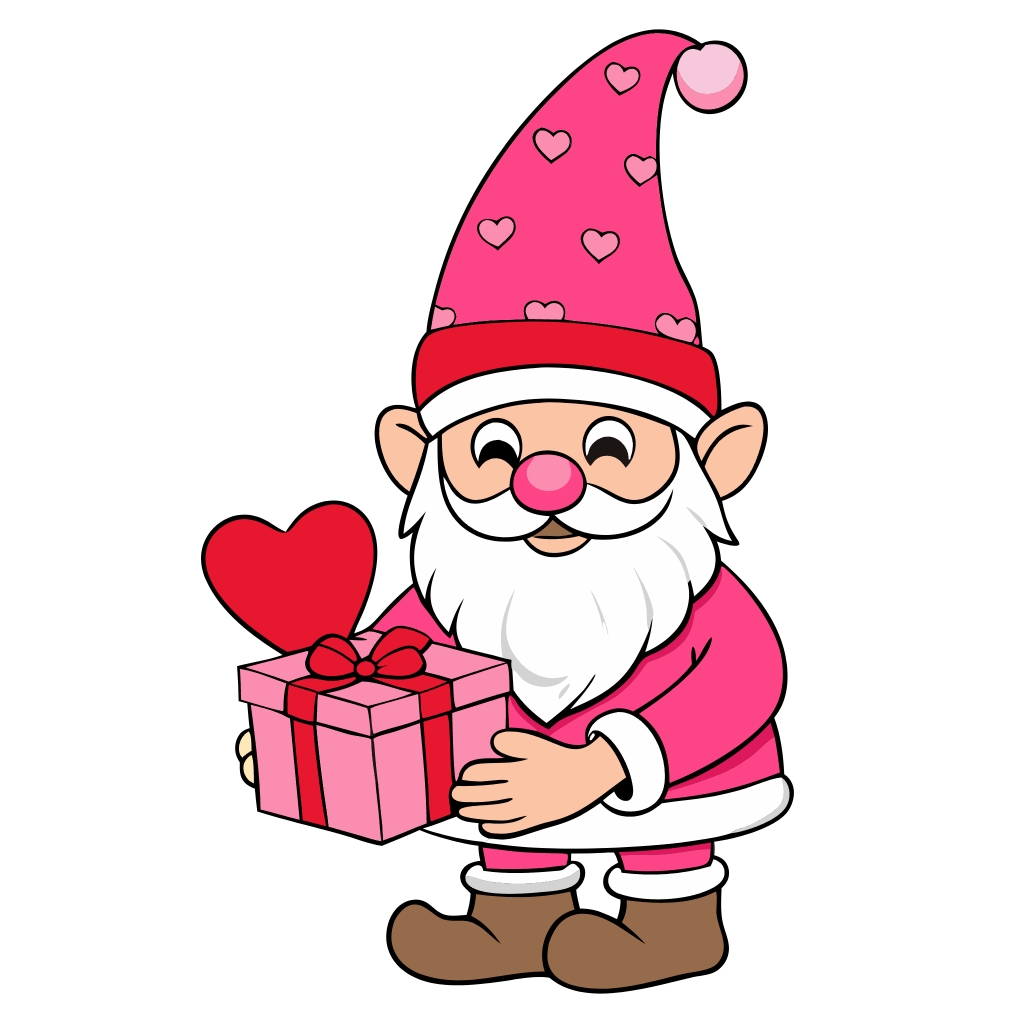 Valentine Gnome Clipart Free