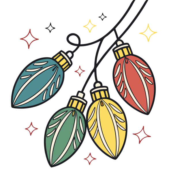 Vintage Christmas Bulbs Clipart