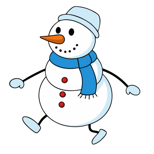 Walking Snowman Clipart