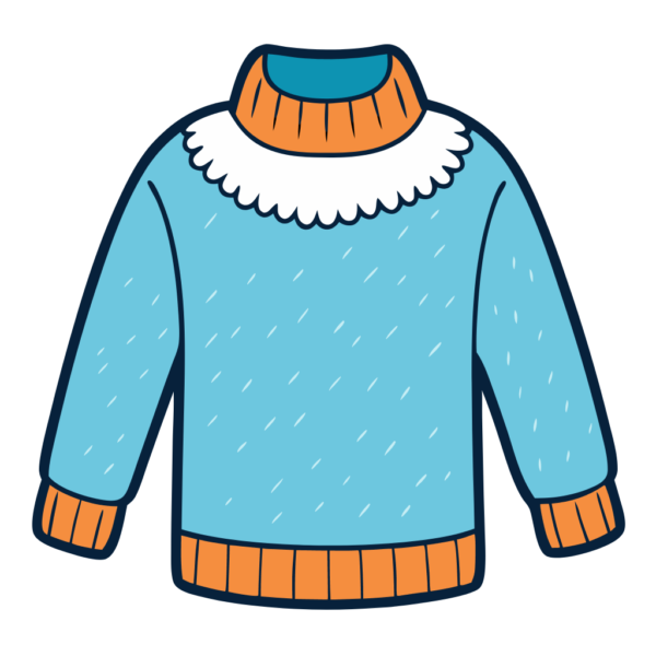 Winter Accessories Sweater Clipart