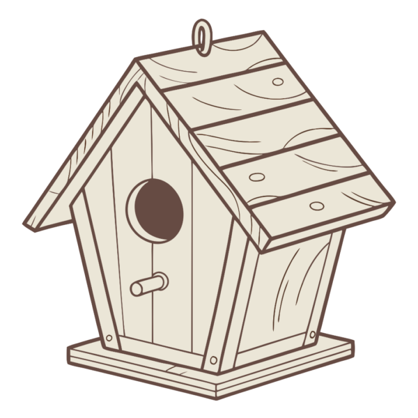 Winter Bird House Clipart