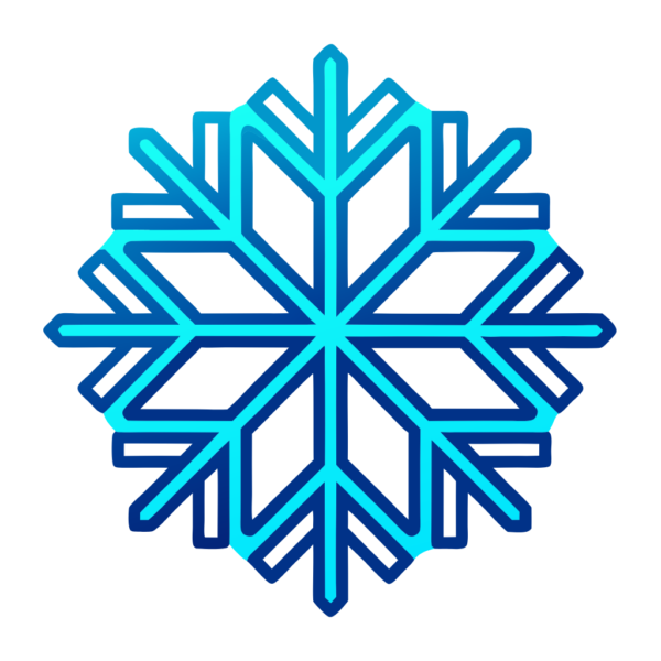 Winter Blue Snowflake Clipart