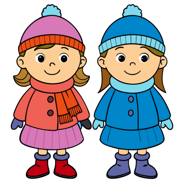 Winter Cute Girls Clipart