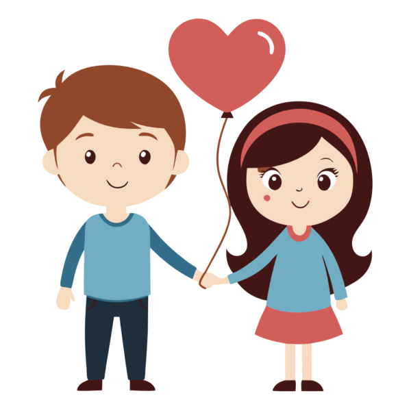 Young Couple Valentine Clipart