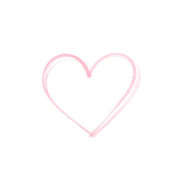 Baby Pink Heart Outline Clipart