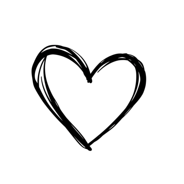 Black Heart Outline Clipart