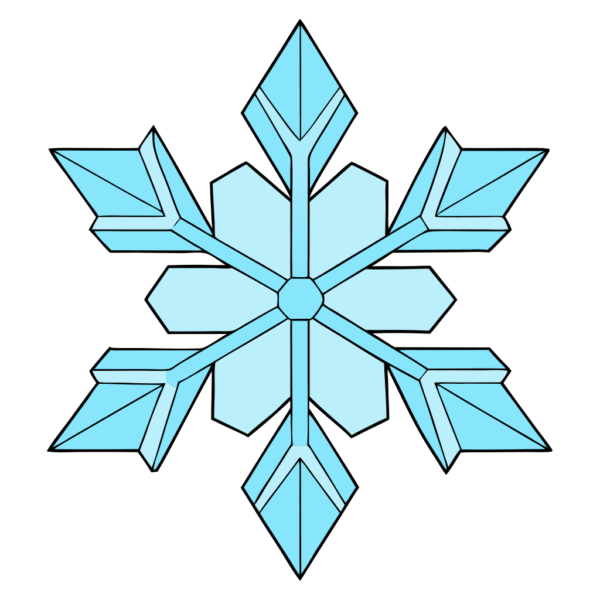 Crytsal Blue Snowflake Clipart