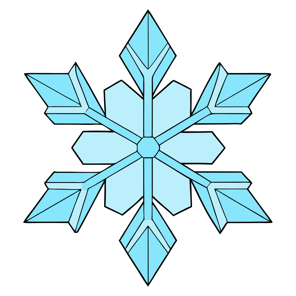 Crytsal Blue Snowflake Clipart_Neoclipart_com