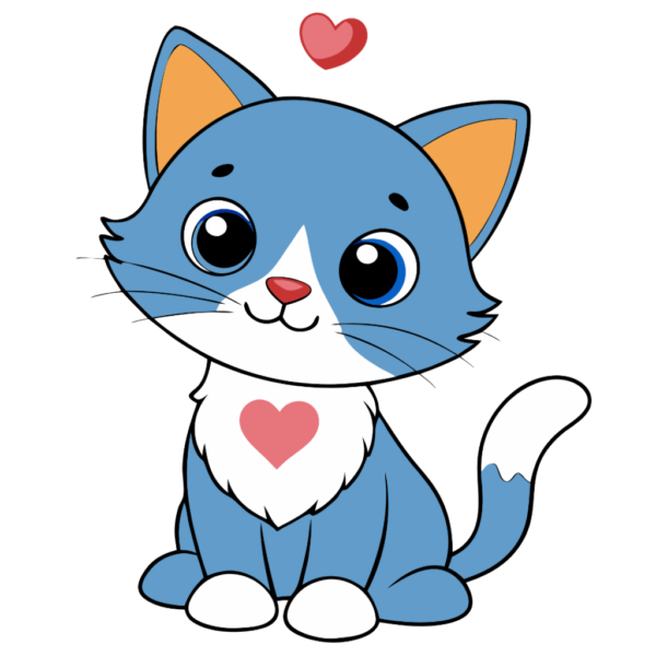 Cute Cat Sitting Clipart