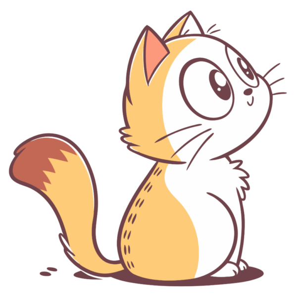 Cute Cat Sitting Clipart