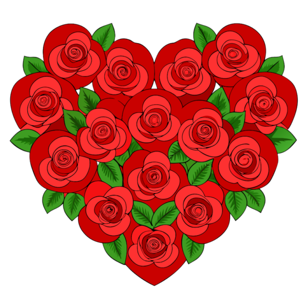 Cute Red Rose Clipart