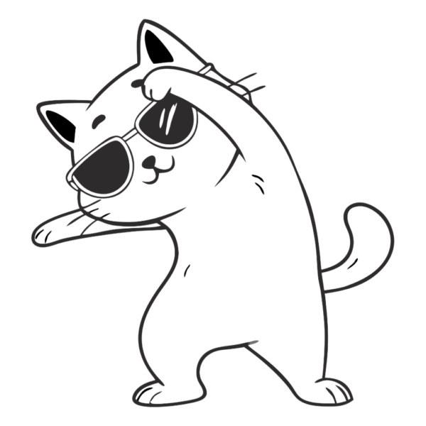 Dabbing Dance Cat Clipart