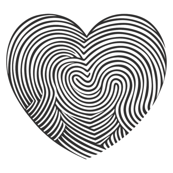 Fingerprint Heart Illustration