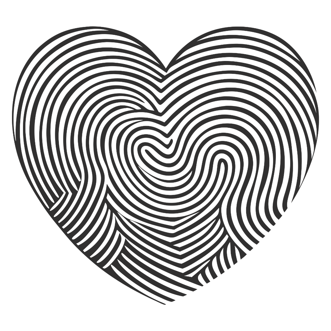Fingerprint Heart Illustration