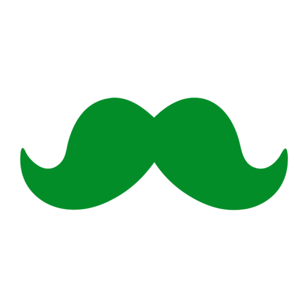 Green St Patrick Moustache Clipart