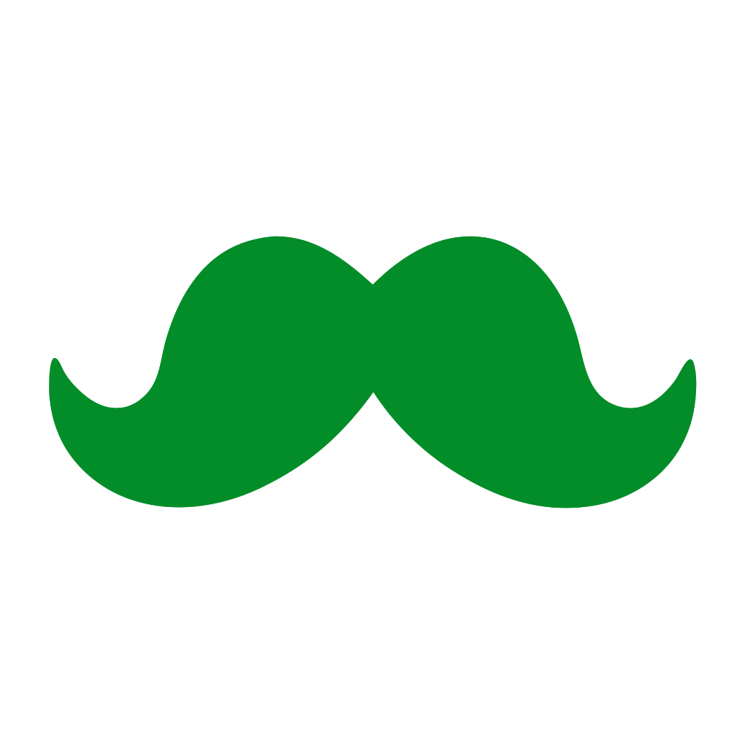 Green St Patrick Moustache Clipart_Neoclipart_com