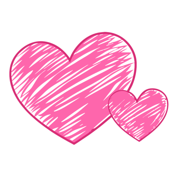 Hand Drawn Pink Love Heart