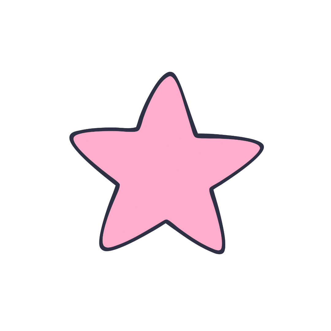 Hand Drawn Pink Star Clipart_Neoclipart_Com