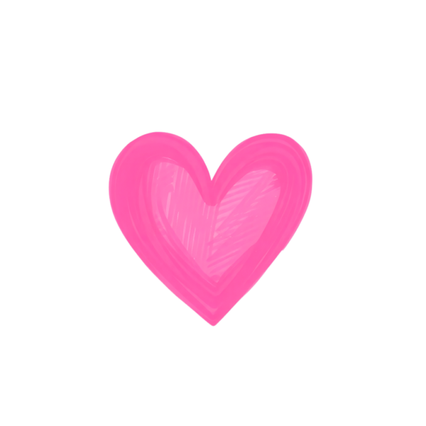 Handdrawn Pink Heart Clipart