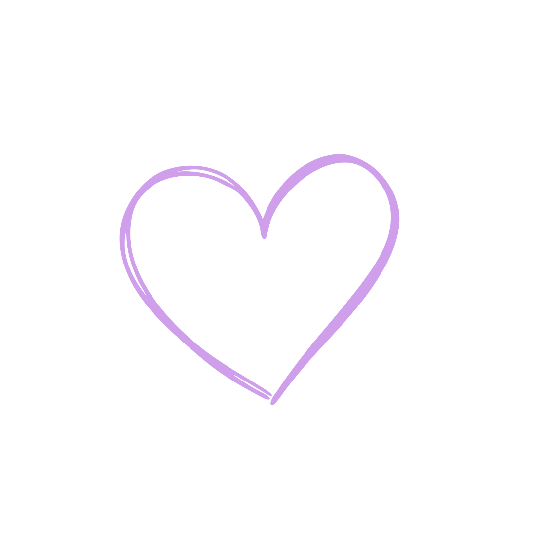 Heart Lavendar Outline Clipart