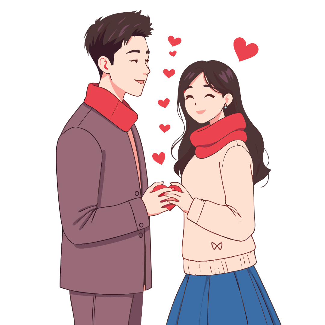 Hearts Flying Couple Clipart_Neoclipart_Com