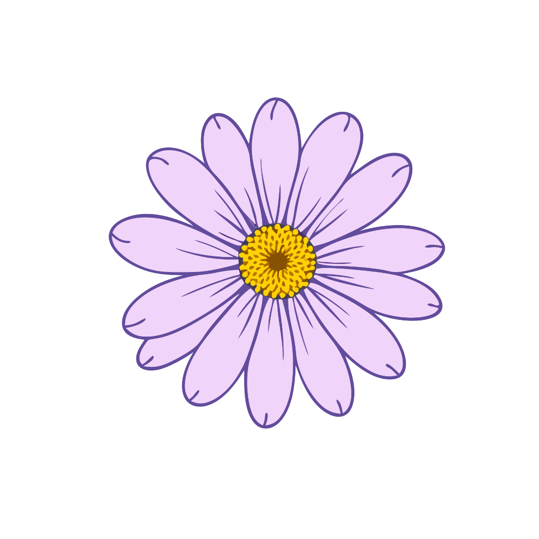 Lavendar Daisy Flower Clipart_Neoclipart_Com