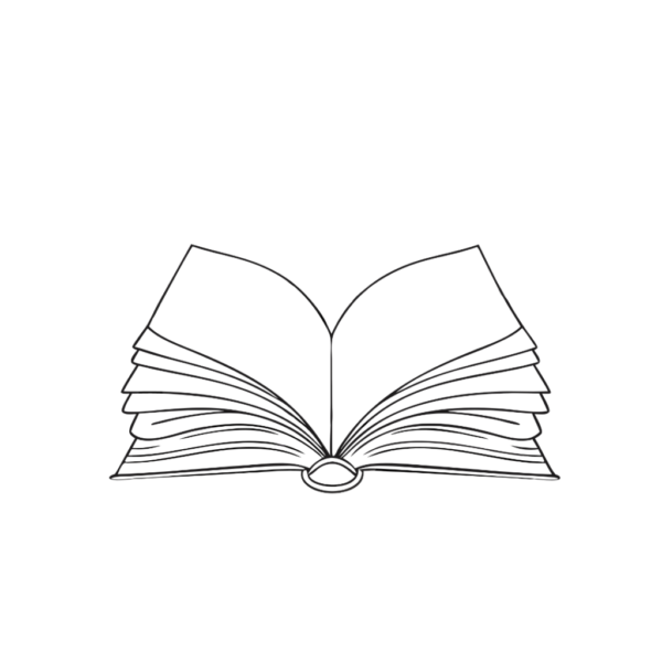 Open Book Clipart Black and White