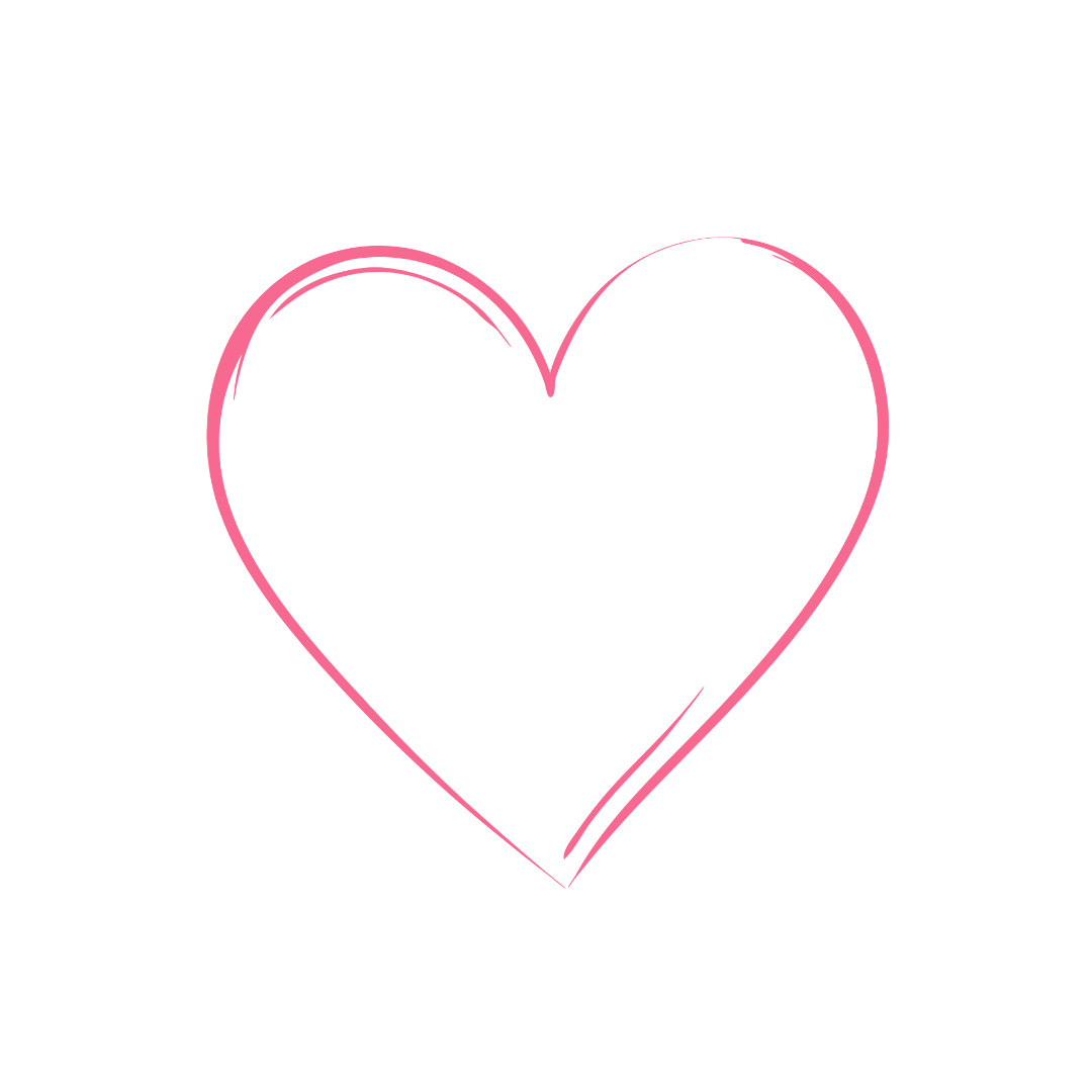 Pink Line Heart Clipart