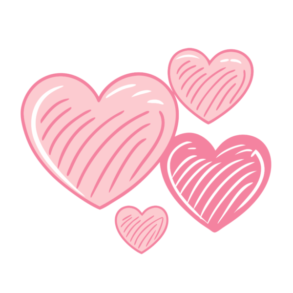 Pink Valentine Hearts Vector