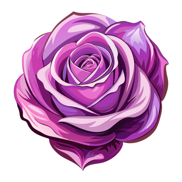 Purple Rose Valentine Clipart