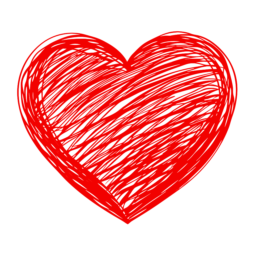 Red Heart Hand Drawn Valentine