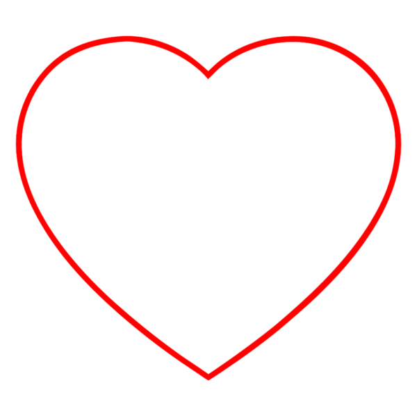 Red Heart Outline