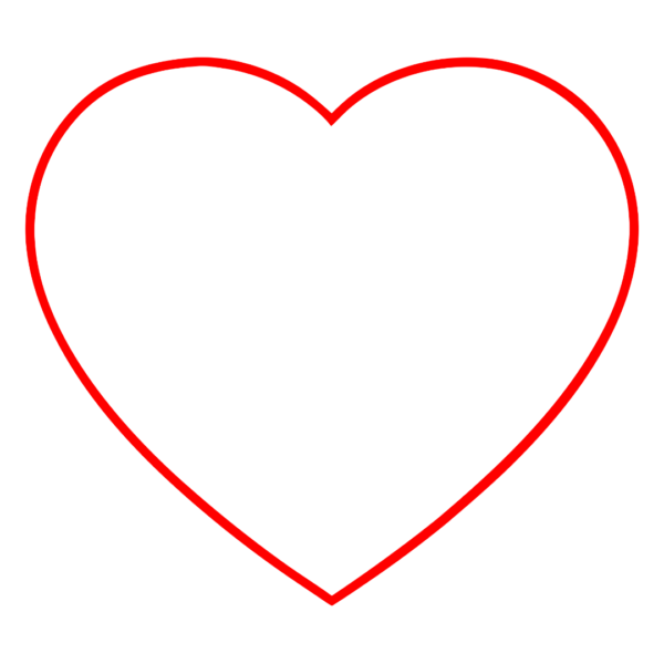 Red Heart Outline