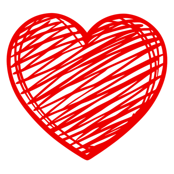 Red Heart Scribble Clipart